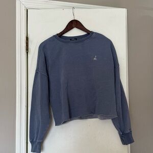 Super cute Block Island Relaxed Fit Blue Crop Sweatshirt! EUC